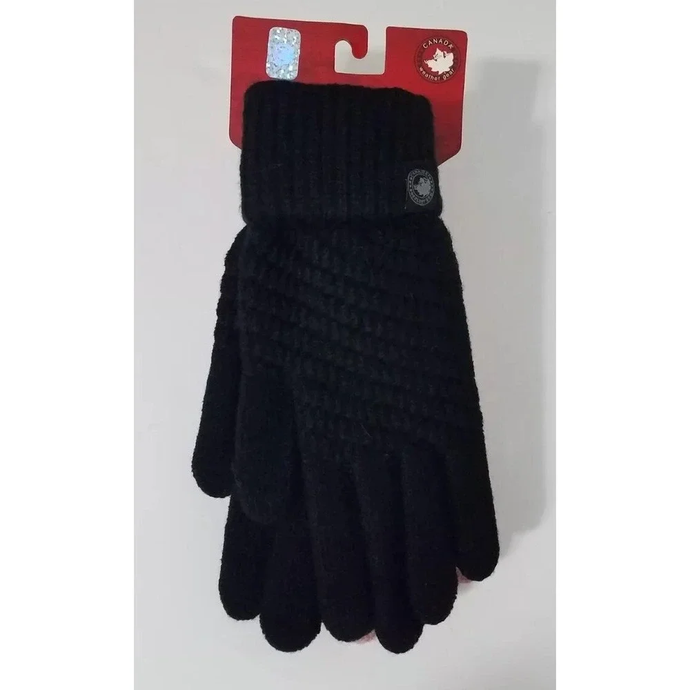 Canada Weather Gear Winter Gloves Women 3pack‎ Pink Gray Black NEW